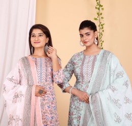 Kurta Pant & Dupatta Set