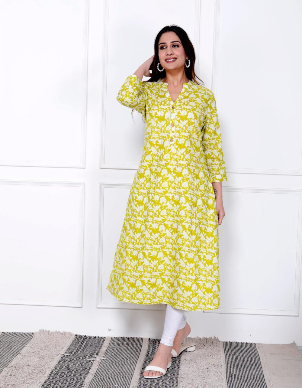 Light Green A-line Kurti
