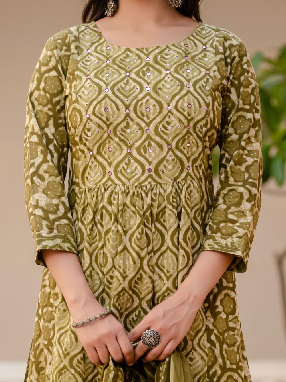 Green A-Line Suit