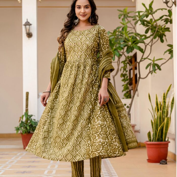 Green A-Line Suit