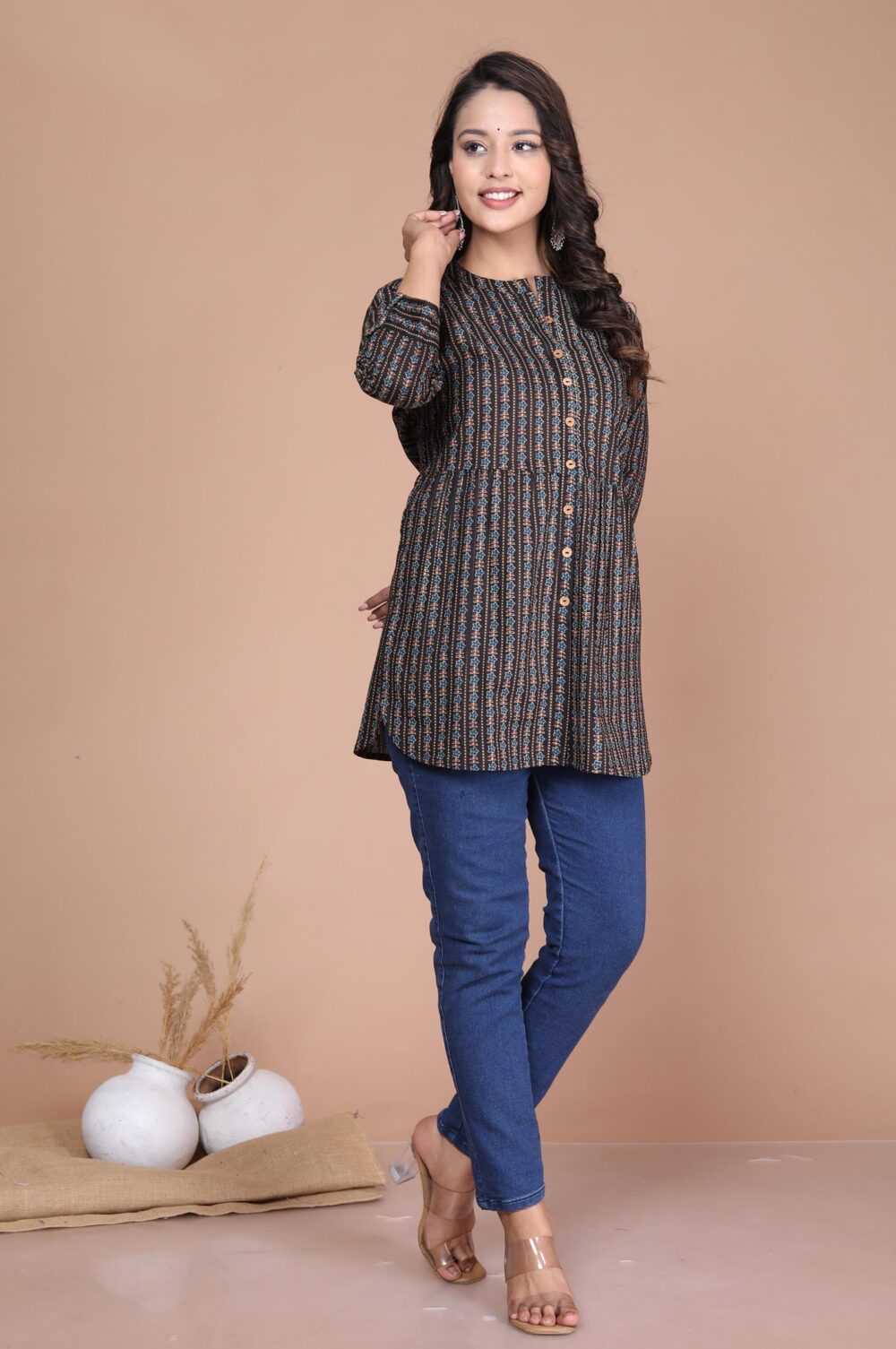 Short Kurti - Black dot