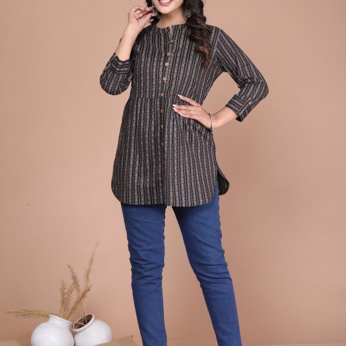 Short Kurti - Black dot