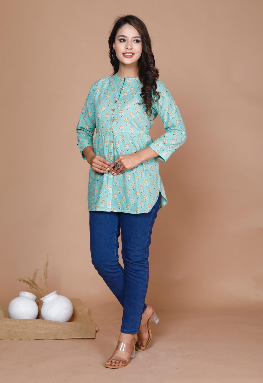 Short Kurti - Green