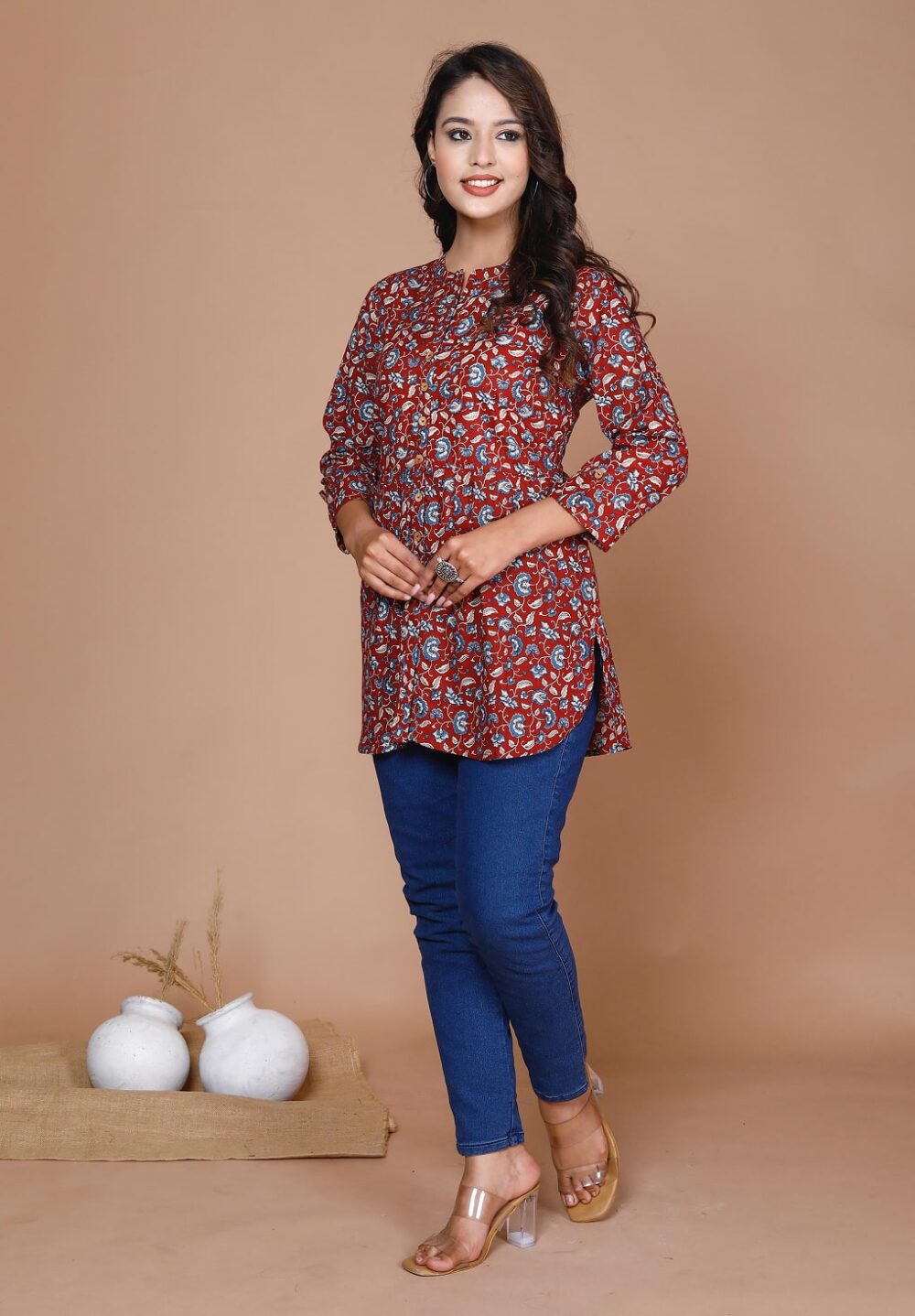 Short Kurti - red - Image 2