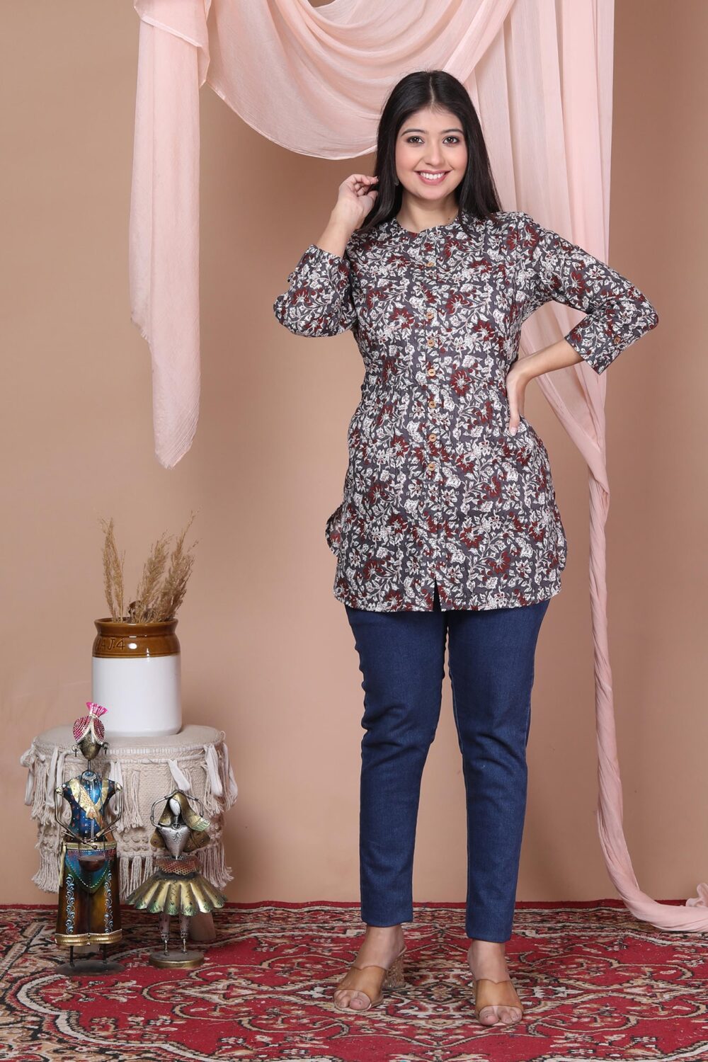 Short Kurti - Grey