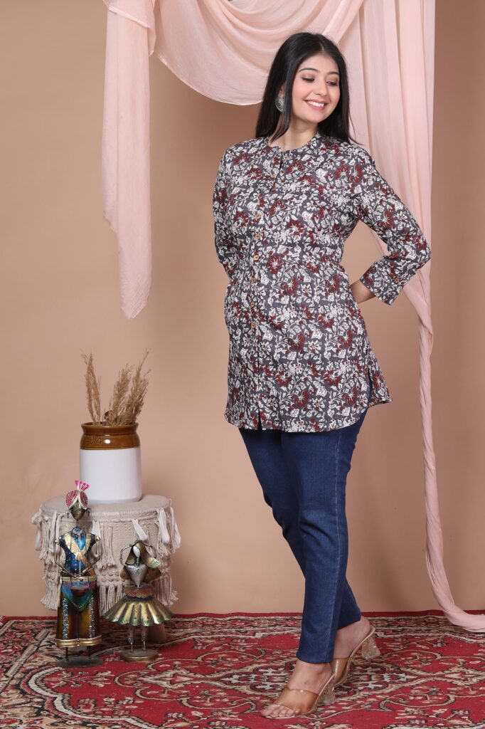 Short Kurti - Grey