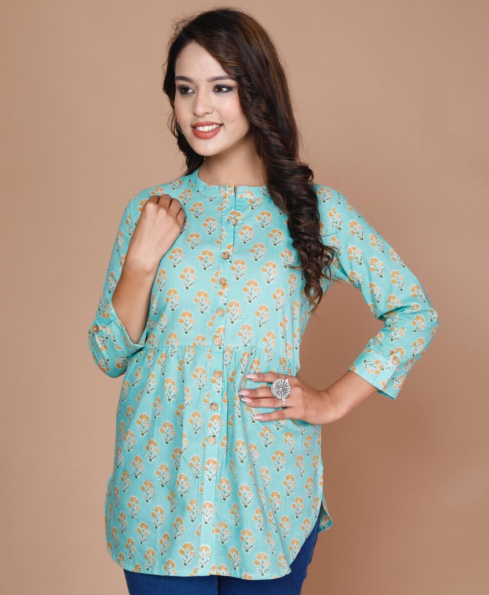 Short Kurti - Green