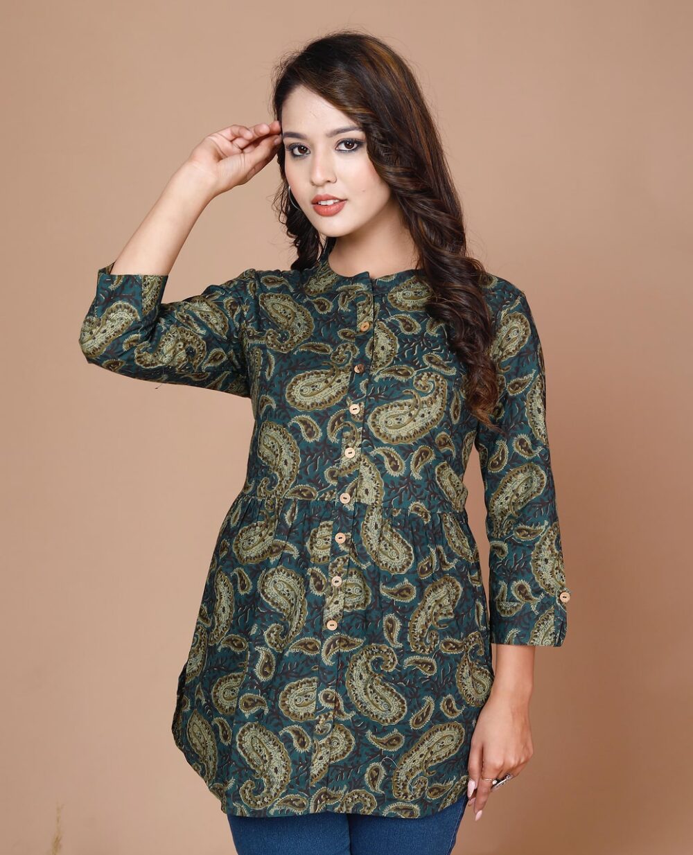 Short Kurti - Green