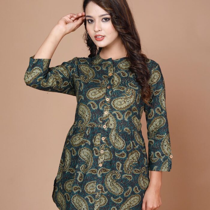 Short Kurti - Green